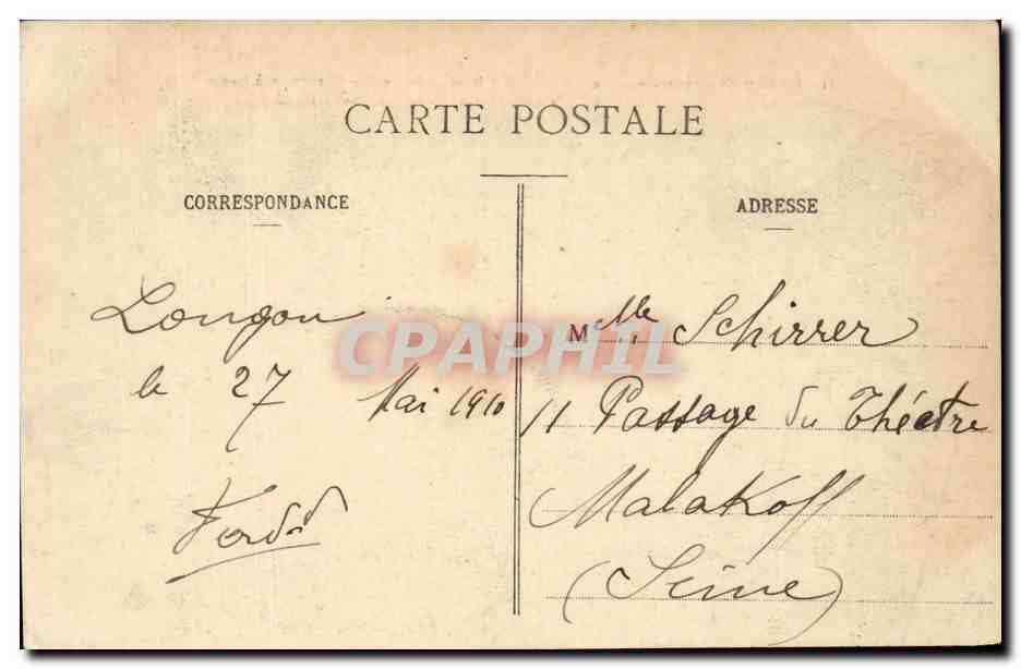 Langon CPA Le viaduc du chemin de fer de Bordeaux a Cette Bromotypie Gautreau (train) — Rückseite