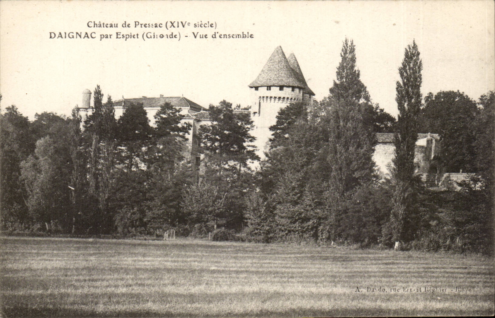 CPA Chateau de Pressac DAignac par Esplet Vue d'ensemble