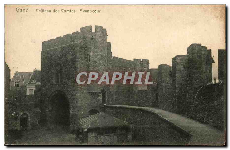 Belgique - Belgien - Belgium - Gand - Ghent - Gent - Chateau des Comtes - Avant Cour - CPA 