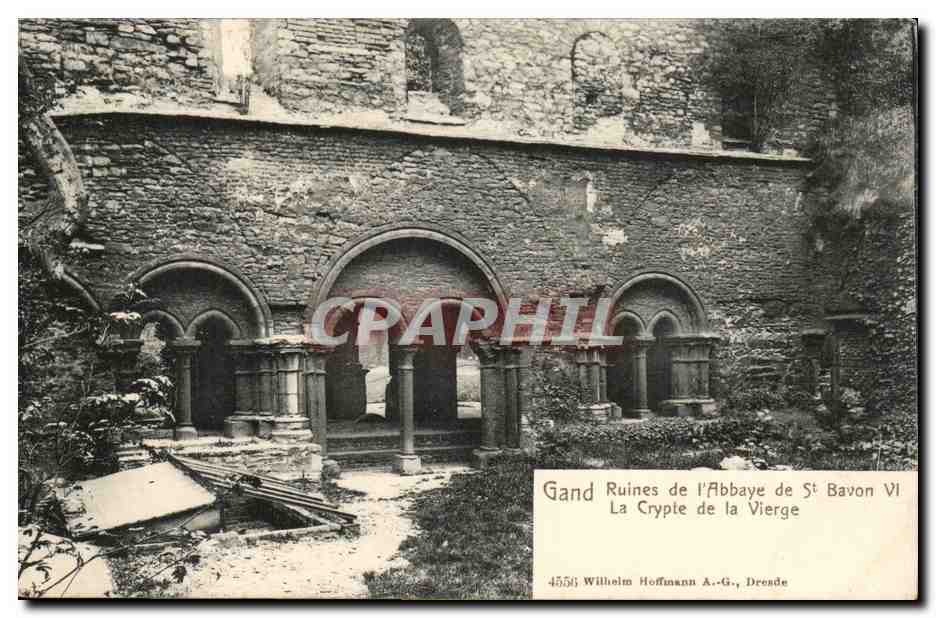 Belgique - Belgien - Belgium - Gand - Ghent - Gent - Ruines de l'Abbaye de St Bavon VI La Crypte - CPA 