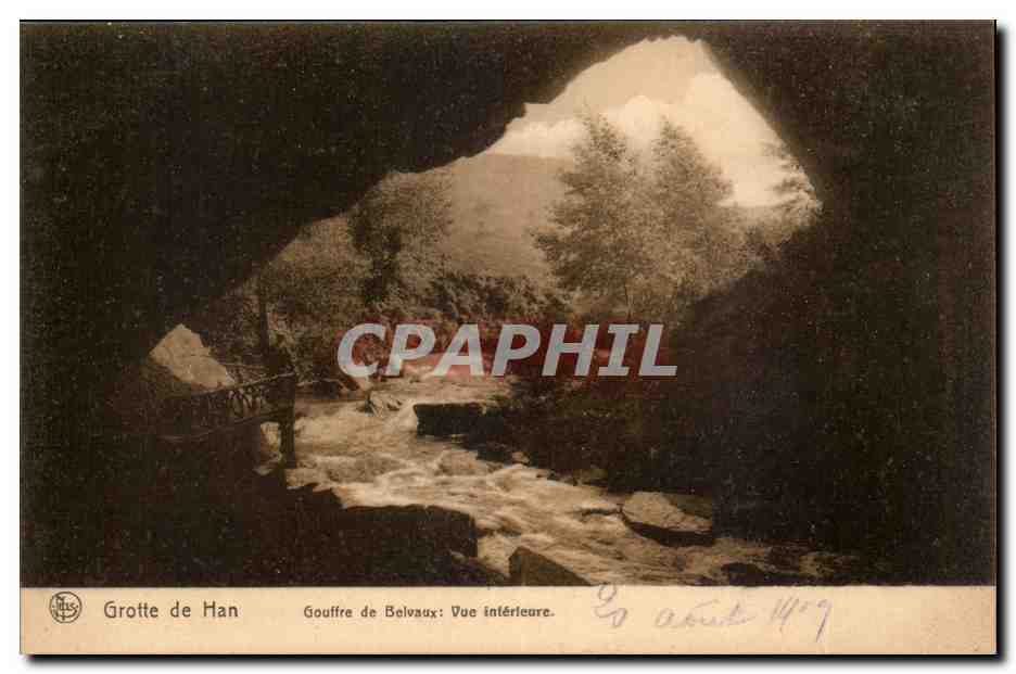 Belgique - Belgien - Belgium - Groote de Han - Gouffre de Belvaux - Vue Interieur - CPA 