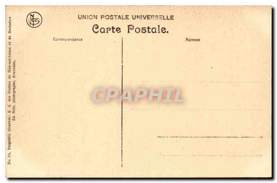 Belgique - Belgien - Belgium - Groote de Han - Gouffre de Belvaux - Vue Interieur - CPA  — Rückseite