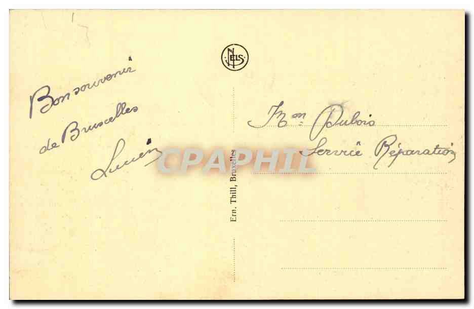 Belgique - Belgien - Belgium - Bruxelles - Brussels - Palais de Justice - CPA  — Rückseite