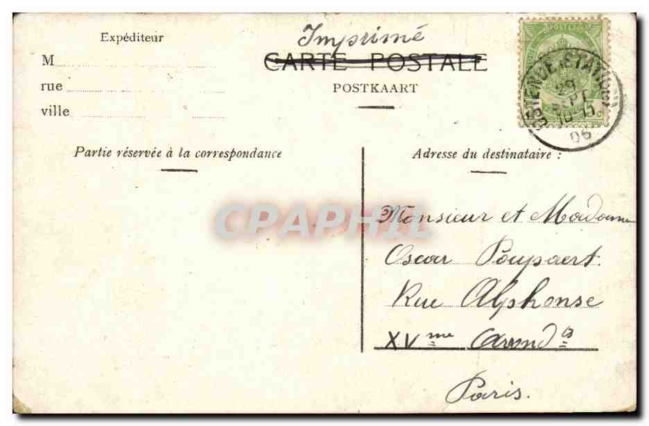 Belgique - Belgien - Belgium - Ostende - Nouveau pont - CPA  — Rückseite