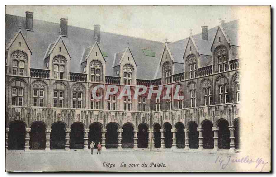Liège - La cour du Palais — éditeur J. Jirilles, n° 14