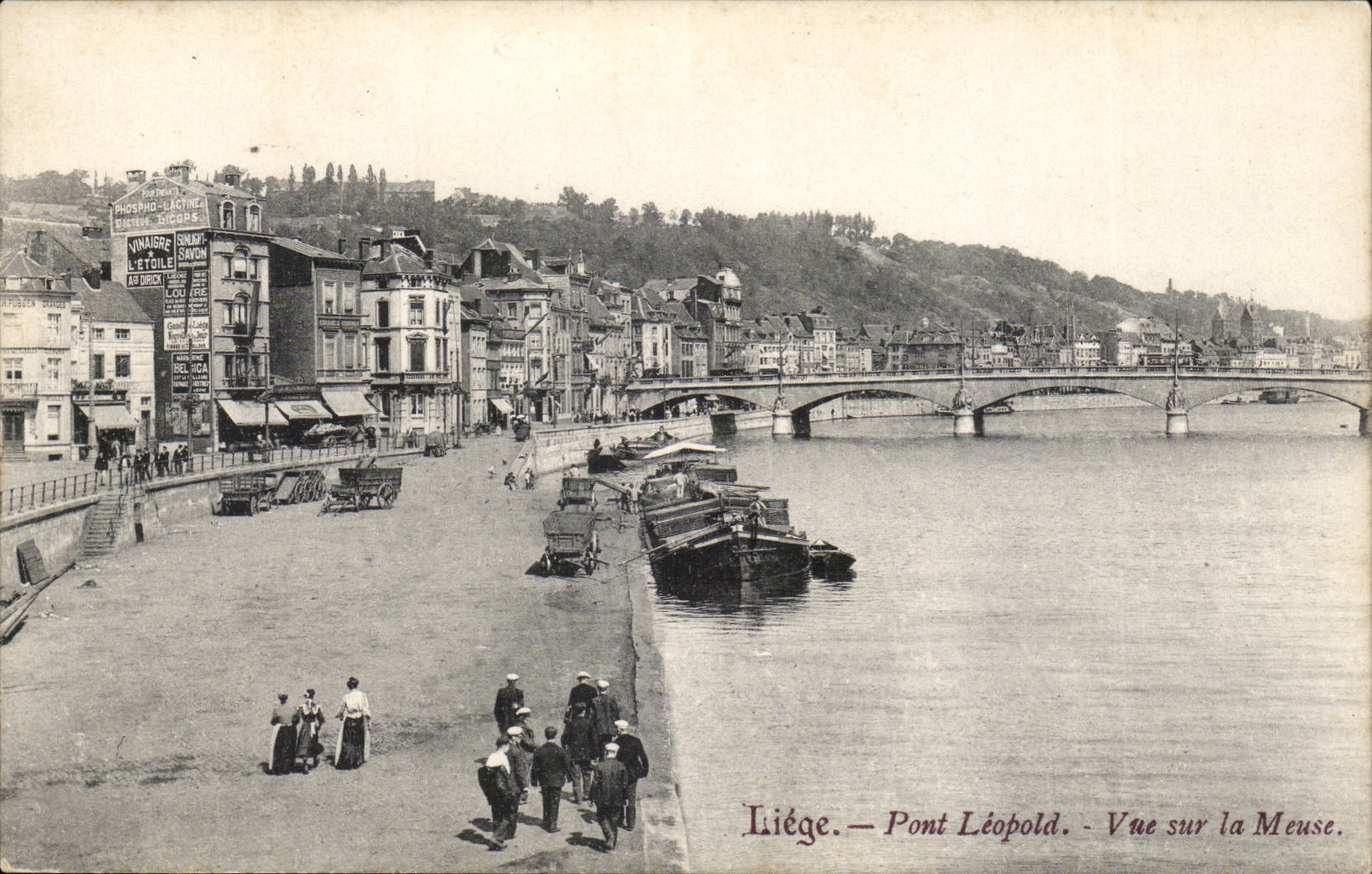 Liège — Pont Léopold — Vue sur la Meuse