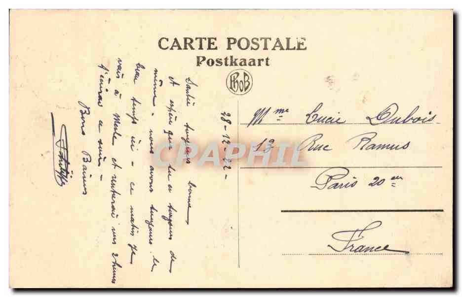 Belgique - Belgien - Belgium - Mechelen - Post St Romboutskerk - Malines Hotel des Postes - CPA  — Rückseite