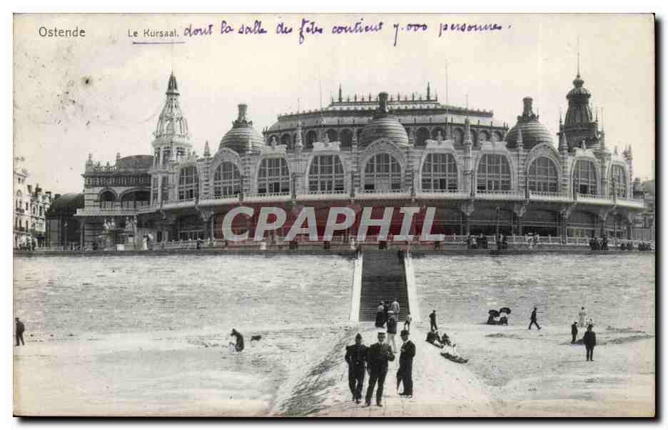 Ostende — Le Kursaal, dont la salle du fête contient 7.000 personnes — Bruzelles, série 03