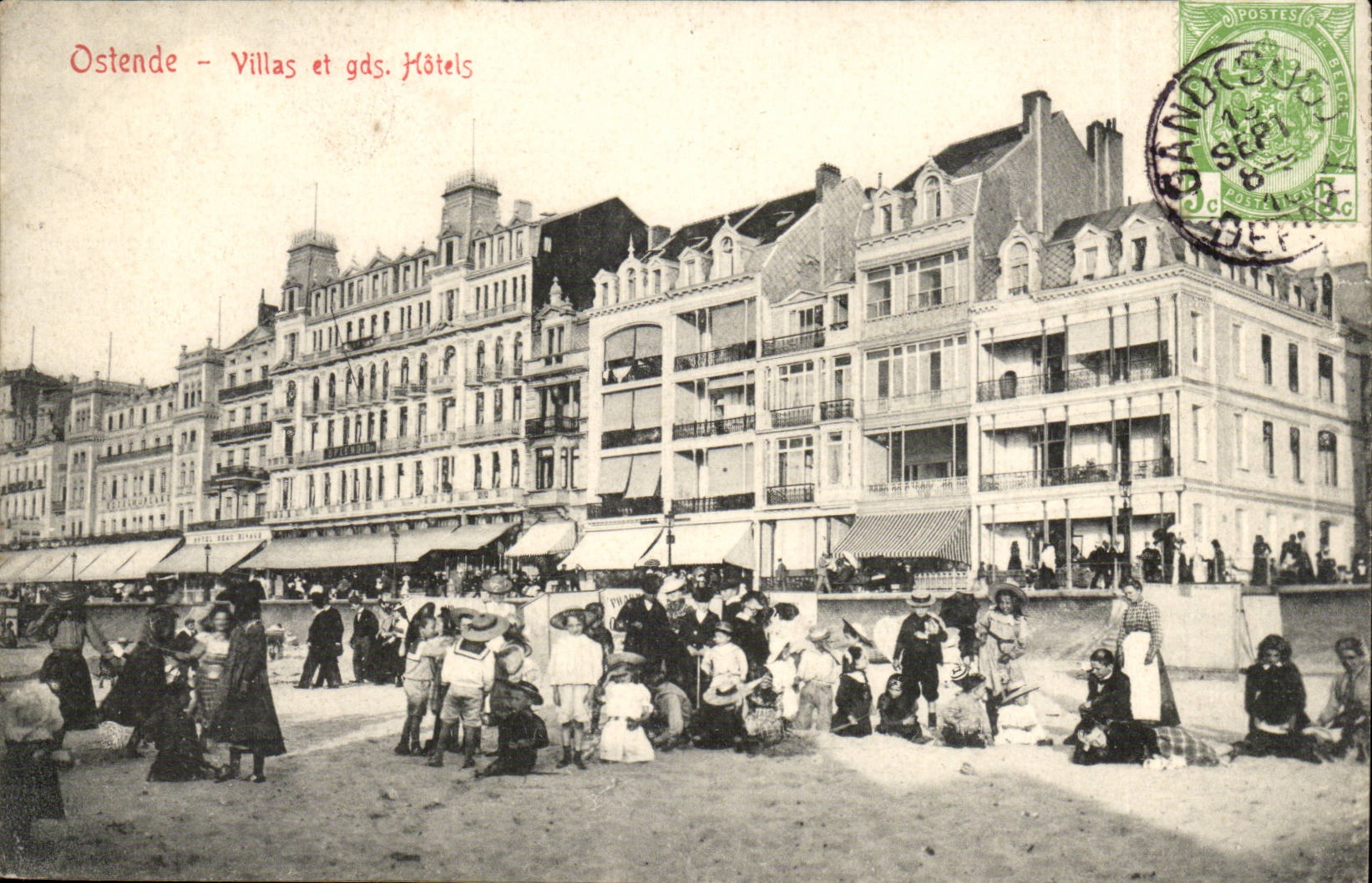 Ostende - Villas et gds. Hôtels — Bande de Postes