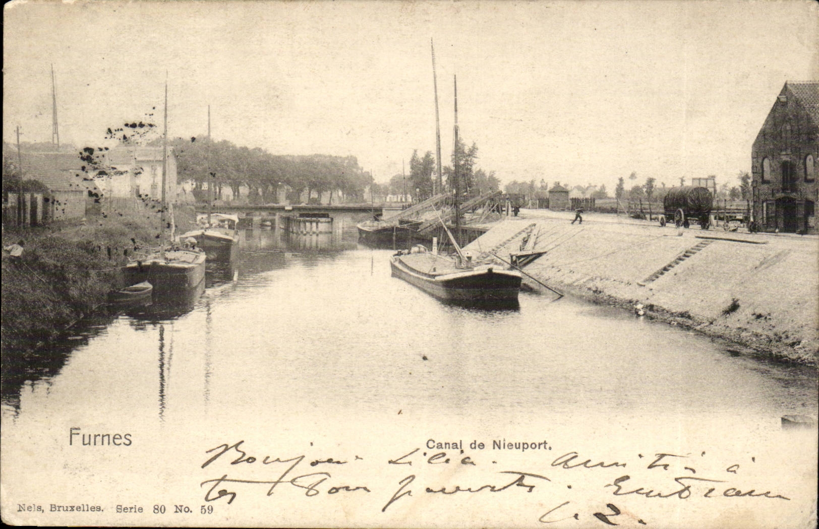 Canal de Nieuport à Furnes — Nels, Bruxelles, Série 80 No 59