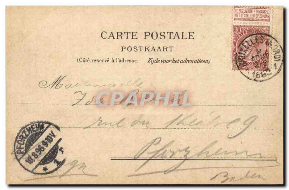 Belgique - Belgien - Belgium - Bruxelles - Brusse - Souvenir - CPA  — Back