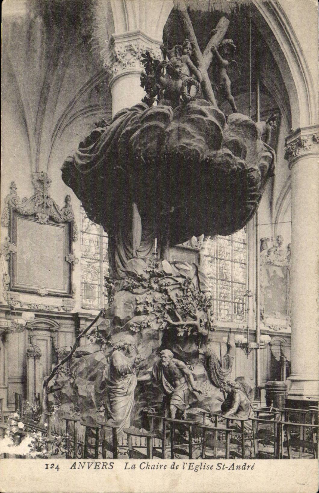 Anvers — La Chaire de l'Église Saint-André — éditeur anonyme, n° 124