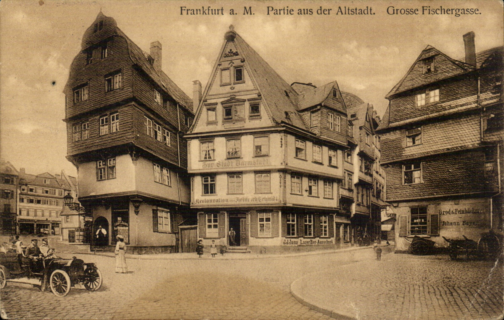 Frankfurt a. M. — Partie aus der Altstadt. Grosse Fischergasse — éditeur non identifié, n° de série non visible