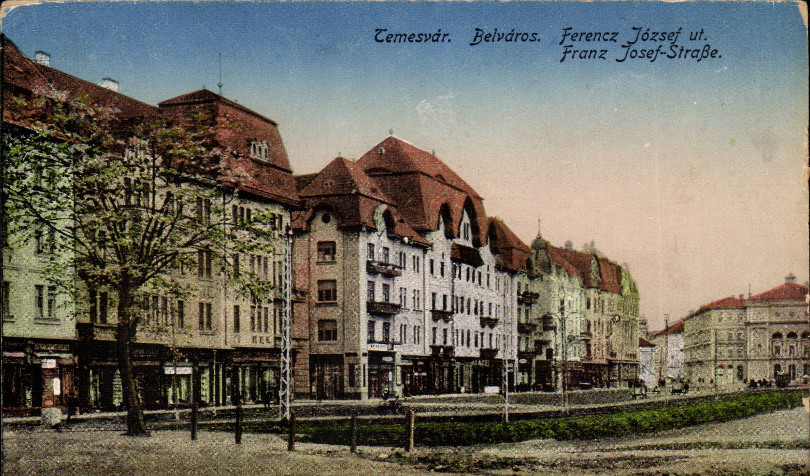 CPA Temesydr Belvdros Franz Josef strasse