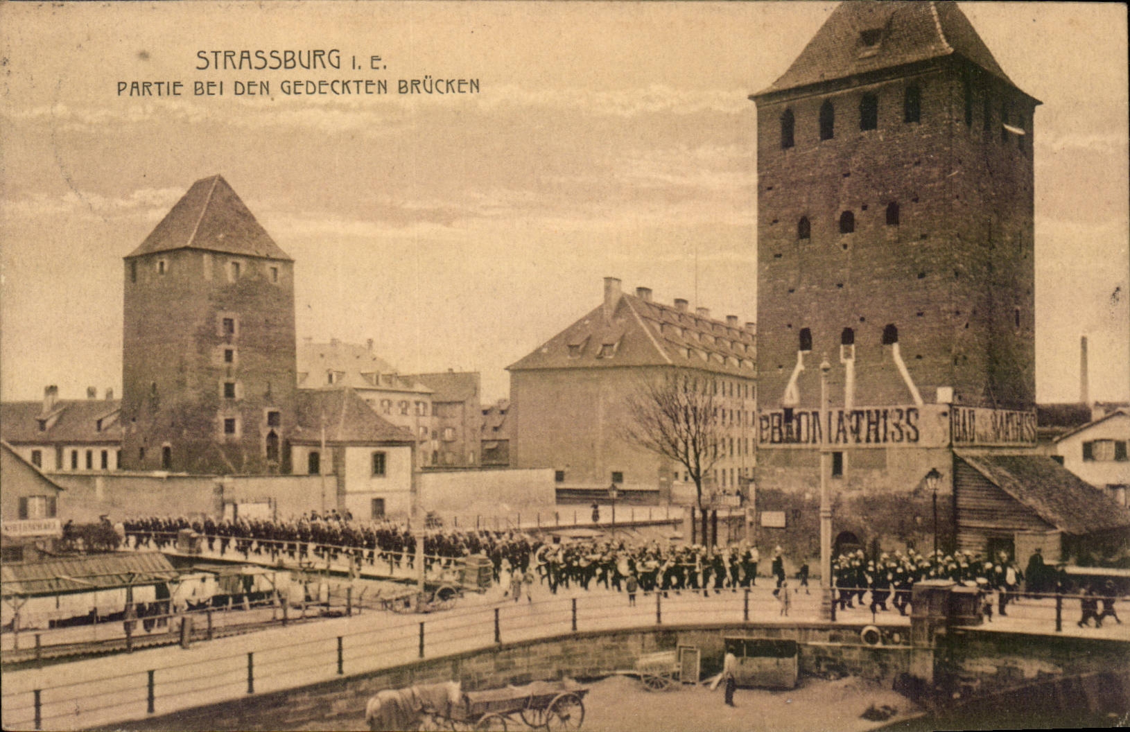 Strassburg CPA Partie bei den Gedeckten Brucken