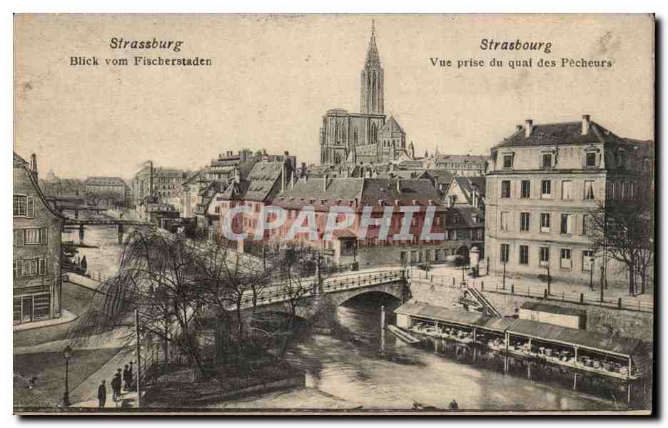 Strasbourg — Vue prise du quai des Pêcheurs — éditeur non identifié