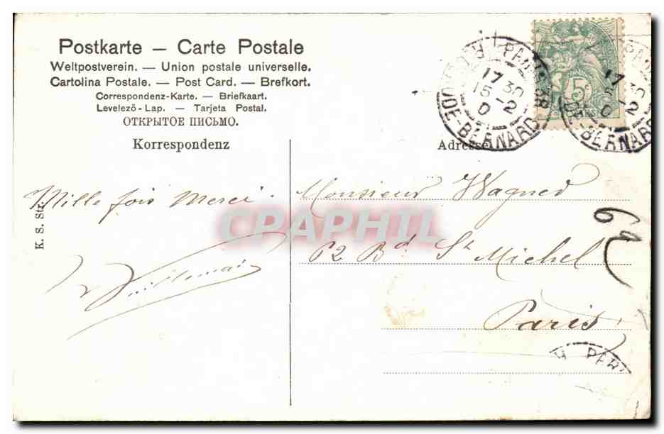 Strassburg CPA Duntzmuhl Kanal — Rückseite