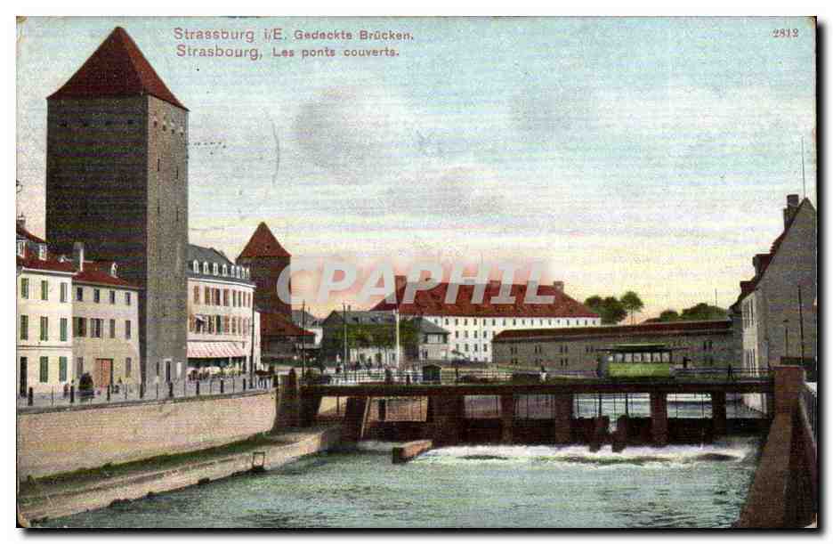 Strassburg CPA Les ponts couverts