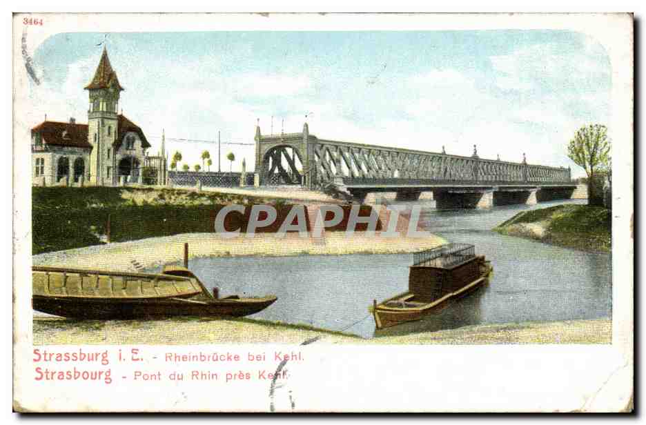 Strassburg CPA Pont du Rhin pers Kehl
