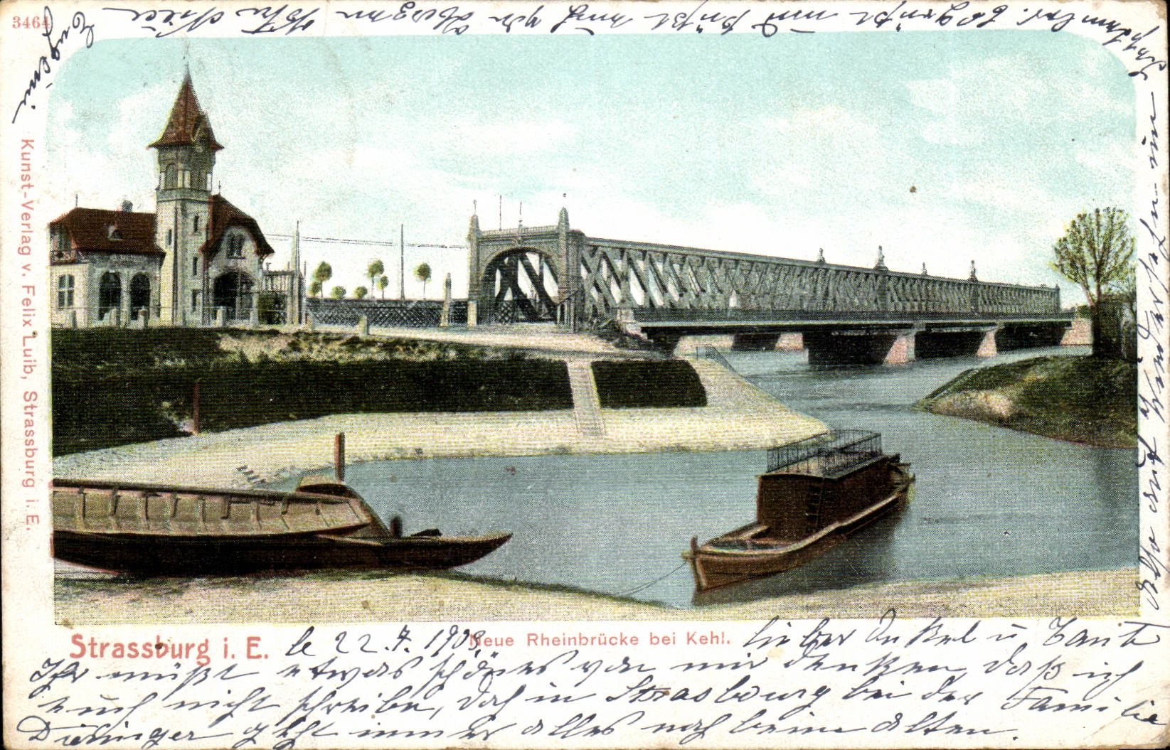 Strassburg CPA Neue Rheinbrucke bei Kehl