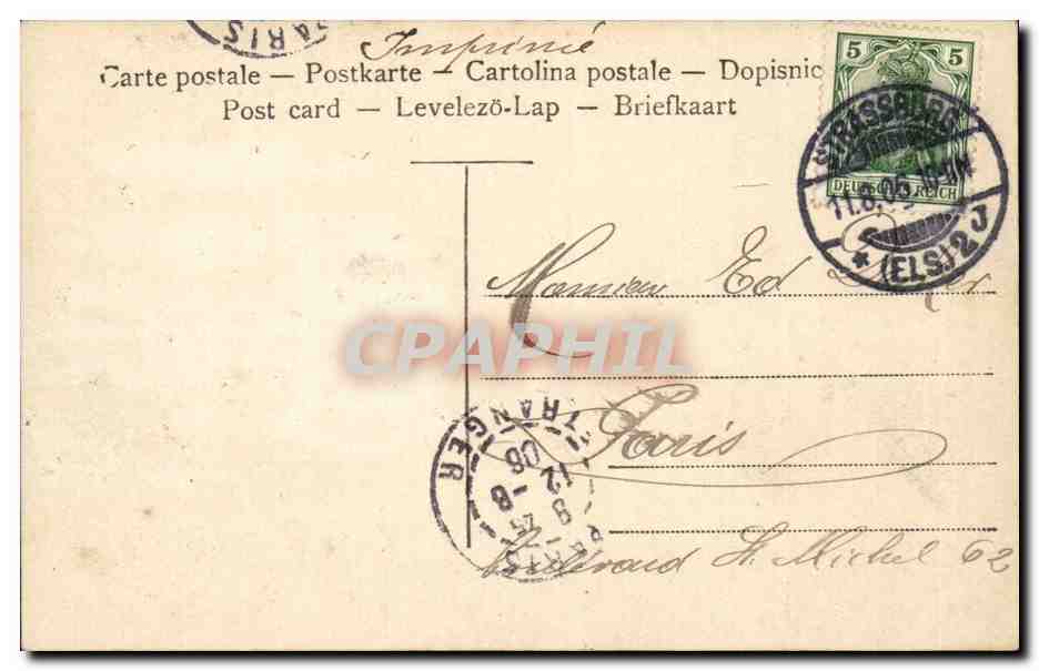 Strassburg CPA La petite France — Rückseite