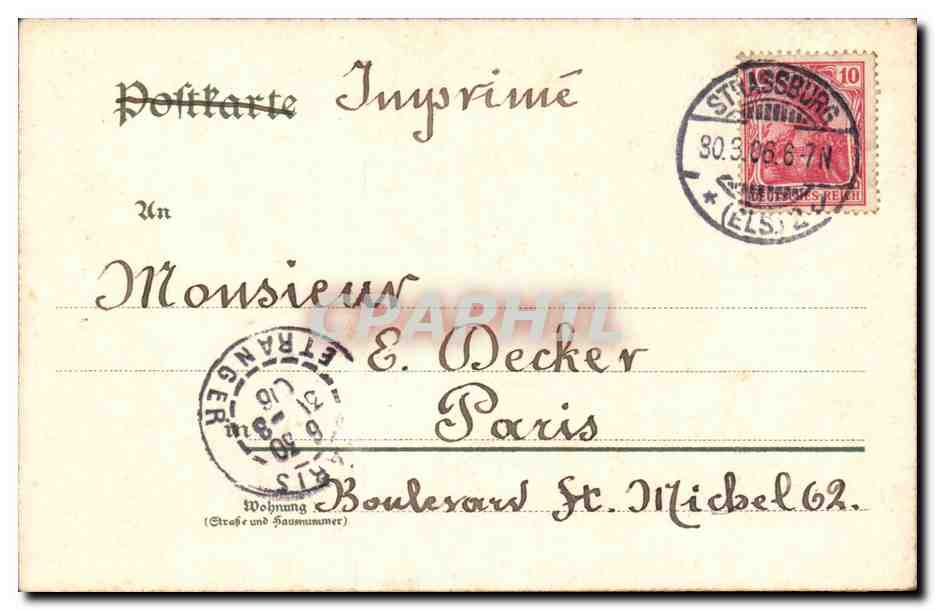 Strassburg CPA Universite — Rückseite