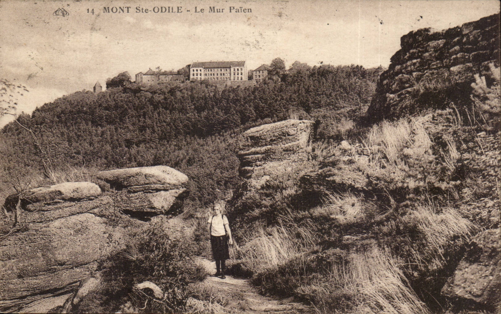 Mont Saint Odile CPA Le mur paien