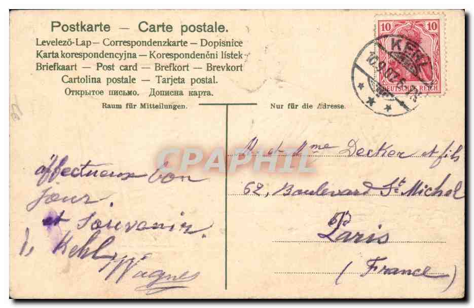 Alsace Elsass CPA Folklore Fileuse Markgrassflerin — Verso