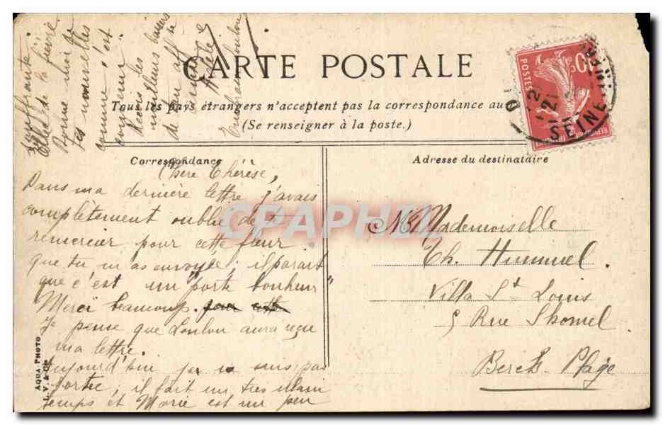 Dieppe CPA Vieille maison au Pollet — Verso
