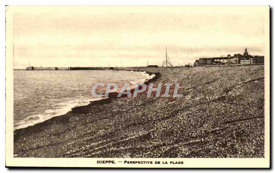 Dieppe CPA Perspective de la plage