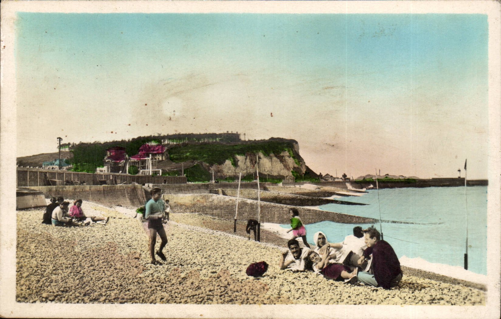 St Valery en Caux CPA La plage