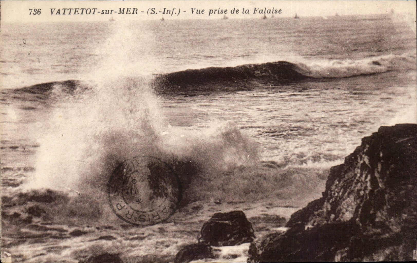 Vattetot sur Mer CPA Vue prise de la falaise