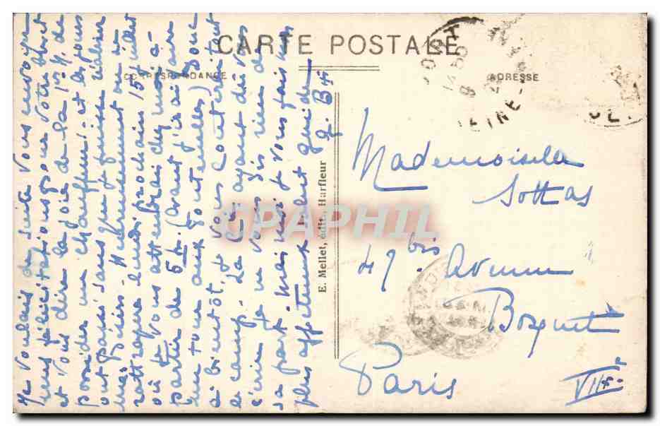 Vattetot sur Mer CPA Vue prise de la falaise — Rückseite