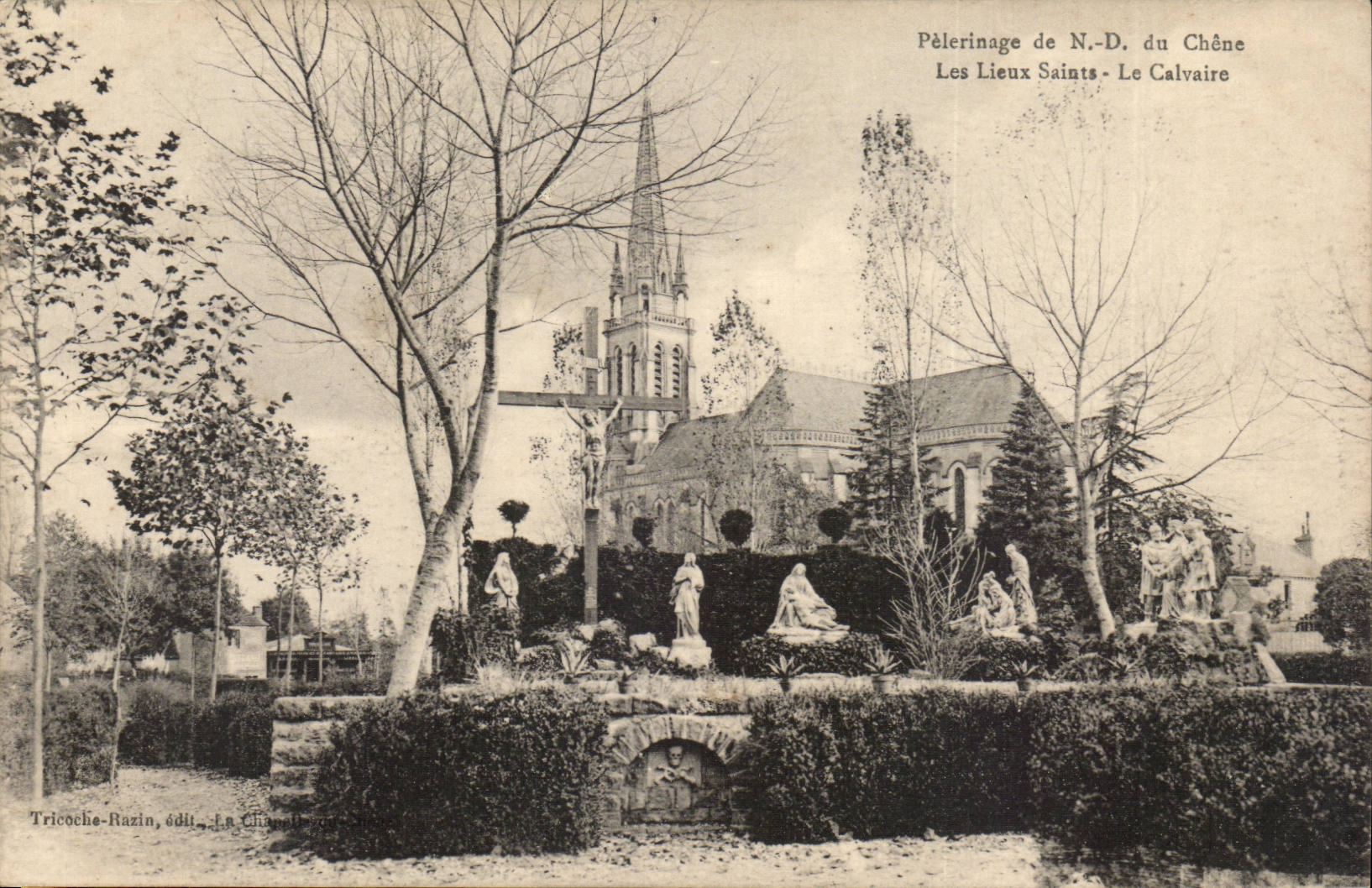 CPA Pelerinage de ND du Chene Les lieux saint Le calvaire