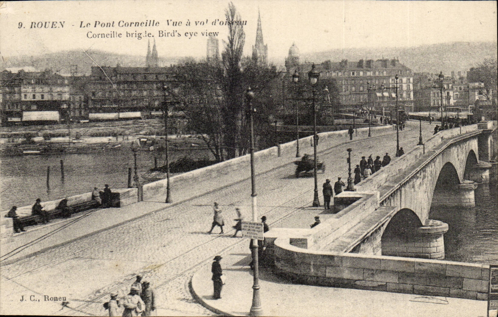 Rouen CPA Le pont Corneille Vue a vol d'oiseau 