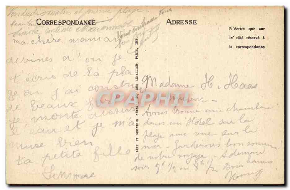 Dieppe CPA La plage a l'heure du bain — Rückseite