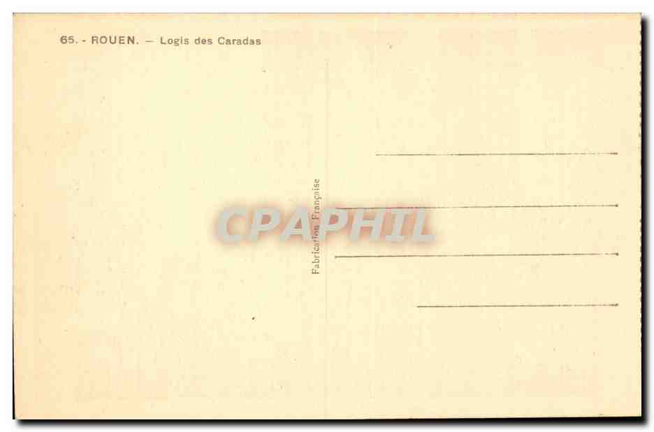 Rouen CPA Logis des Caradas — Rückseite