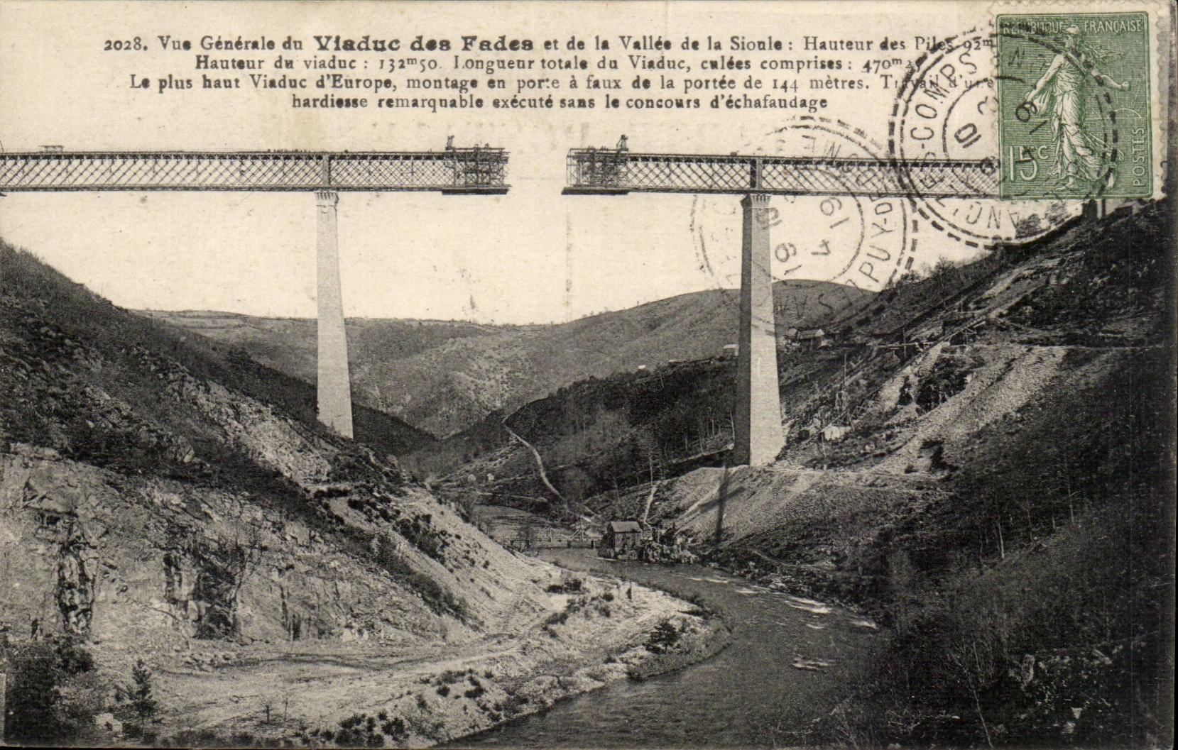 Viaduc des Fades et Vallée de la Sionle — A. Michel, photo-édit. St-Gervais-d'Anvergne (P.-de-D.)