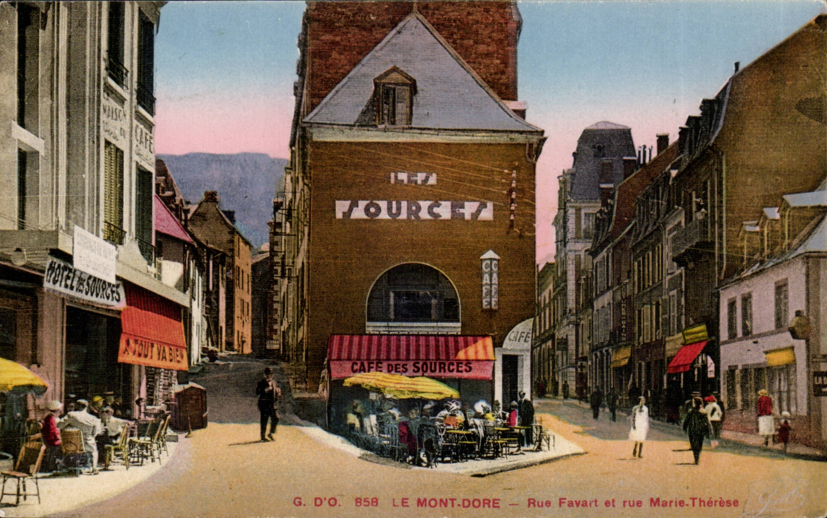 Le Mont-Dore — Rue Favart et rue Marie-Thérèse — G. D'O. 858