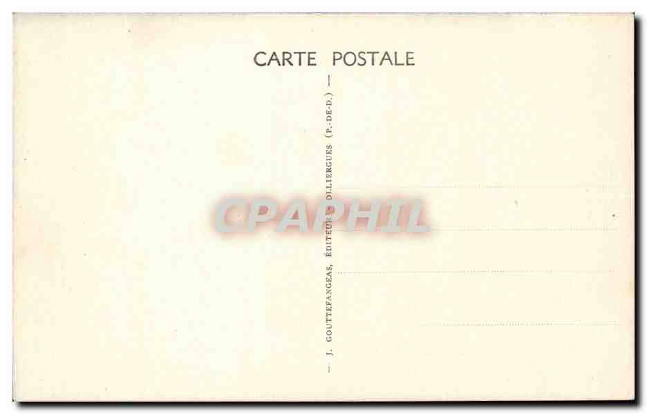 Le Mont-Dore — Rue Favart et rue Marie-Thérèse — G. D'O. 858 — Verso