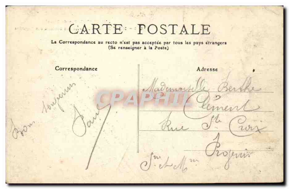 Le mont Dore CPA Vue prise des sentiers des capucins — Verso