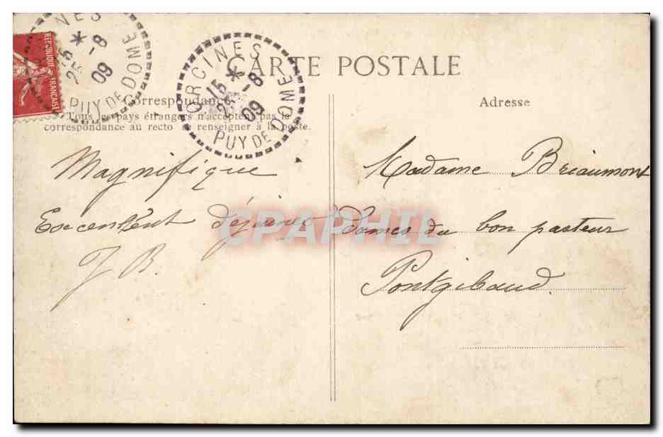 Ruines du Temple de Mercure au sommet du Puy-de-Dôme — L'Auvergne pittoresque — éditeur Alitude, n° 1485 — Reverso