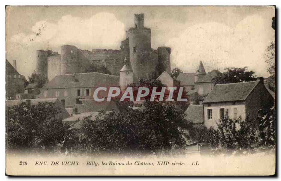 Environs de Vichy - Billy - Les Ruines du Chateau CPA 