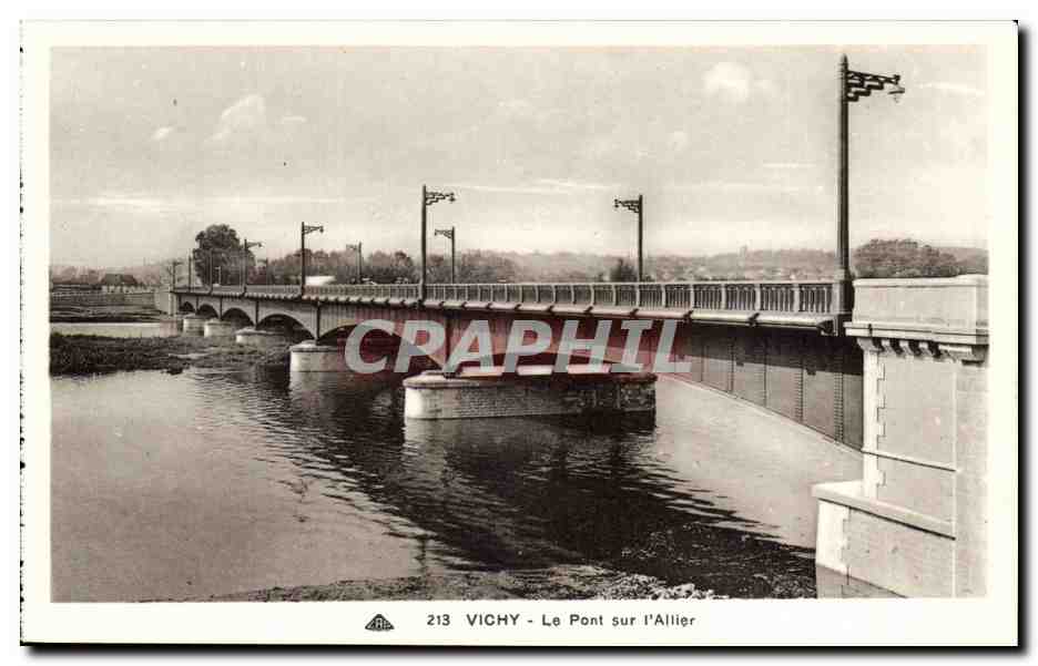 Vichy - Le Pont sur l'Allier - Bridge CPA 