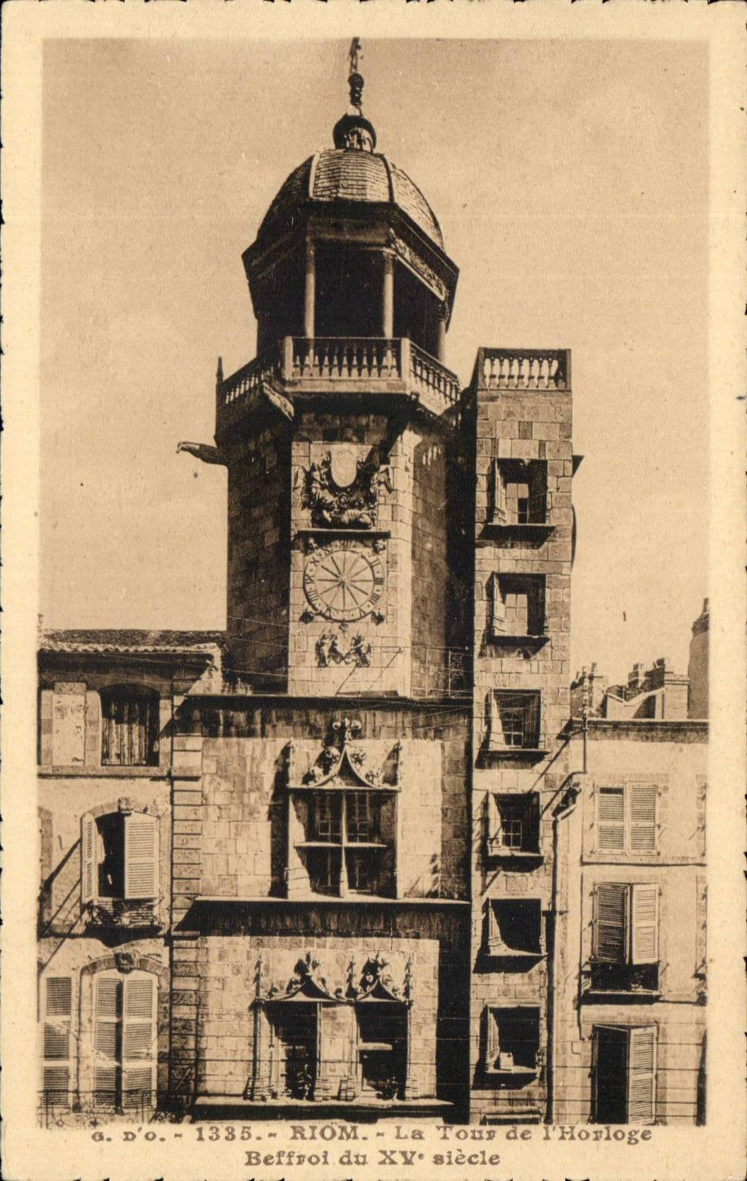 Riom - Die Uhrenturm des 15. Jahrhunderts
