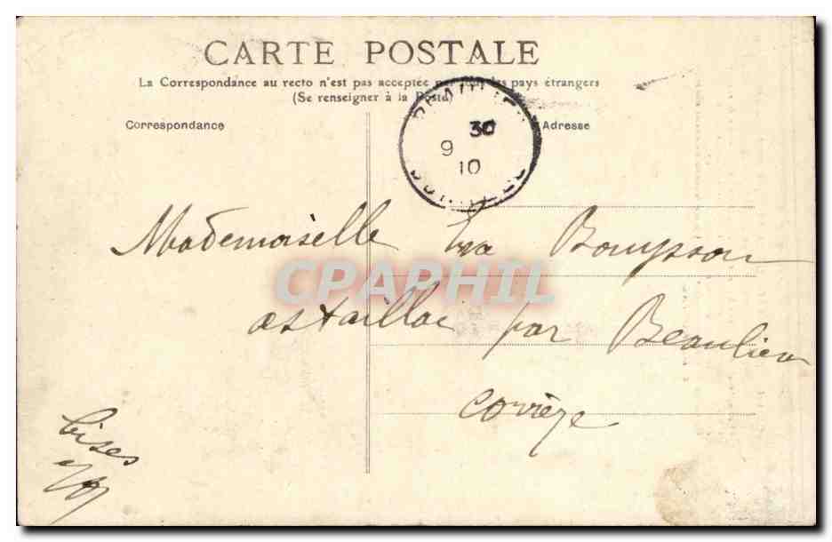 Cantal CPA Vallee de la Cere Route du Lioran a l'entree du pas de Compaing — Rückseite