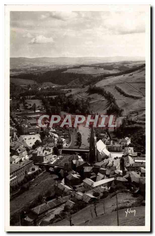 Saint Flour CPA Le faubourg et les monts de la Margeride