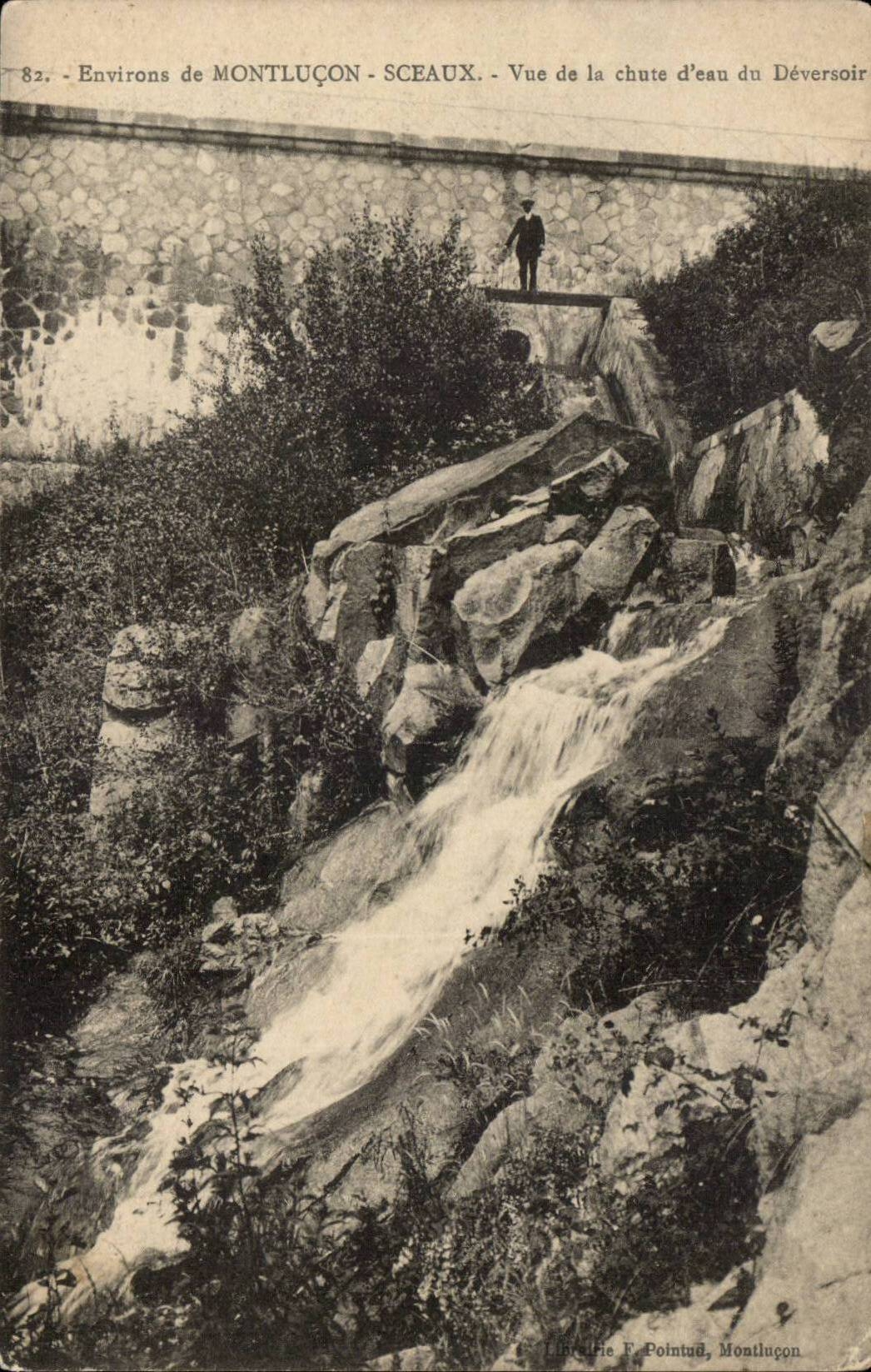 Surroundings of Montluçon - Sceaux - View of the waterfall of the Déversoir