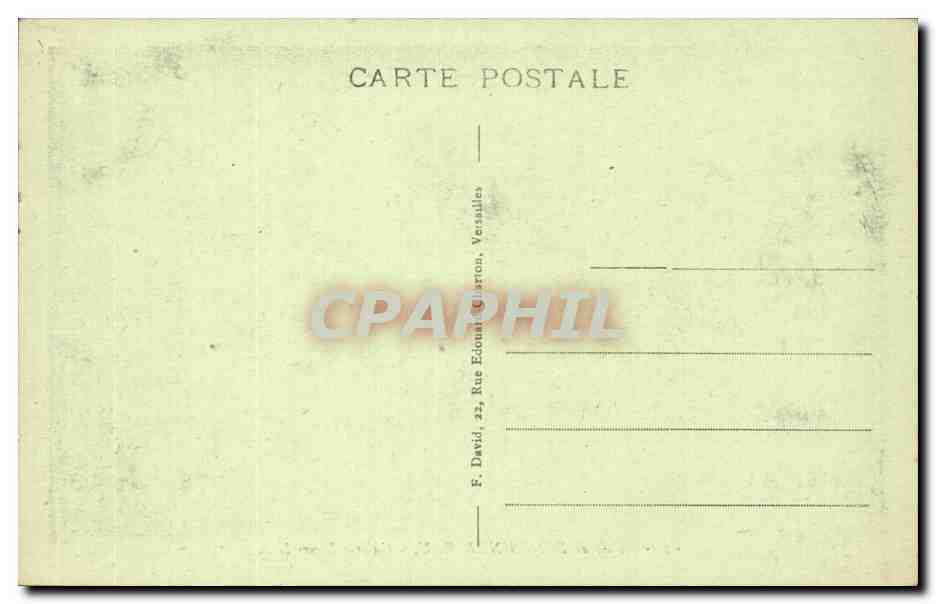 Palacio de FONTAINEBLEAU - Galería Henri II — F. David, n°62 — Reverso