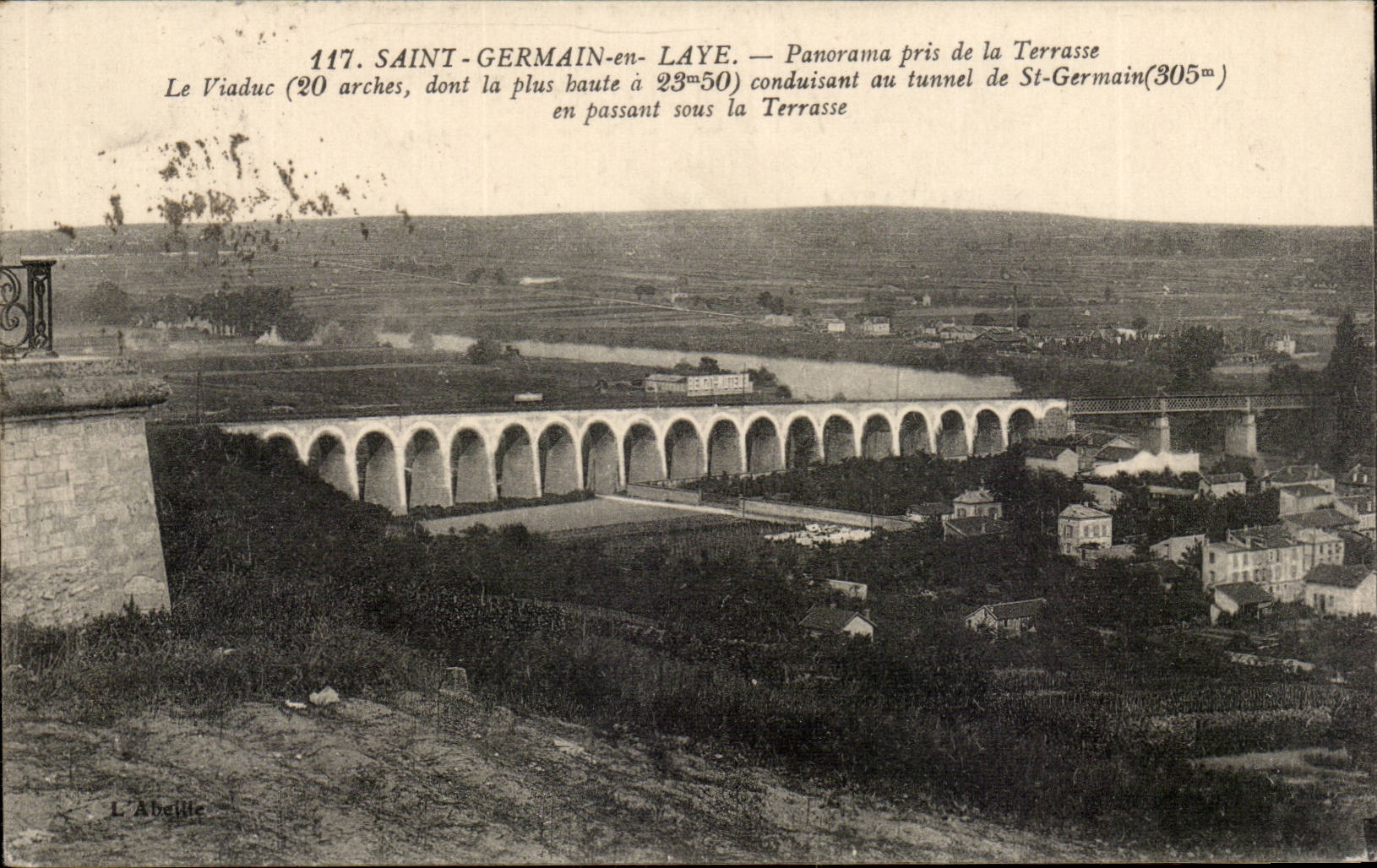Saint Germain en Laye CPA Panorama pris de la terrasse Viaduc